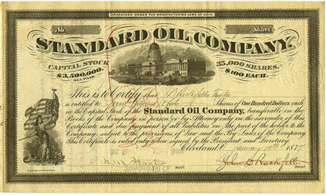standard oil stock certificate